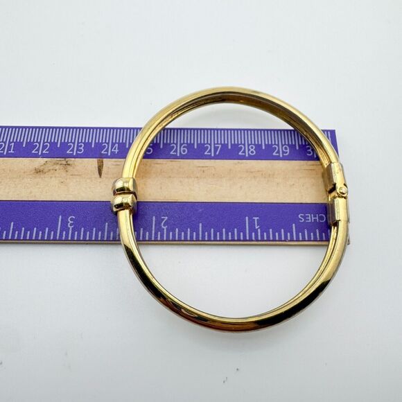 Vintage Gold & Silver Tone Clamp Bracelet Mixed Metals Minimalist Modernist - Picture 8 of 8
